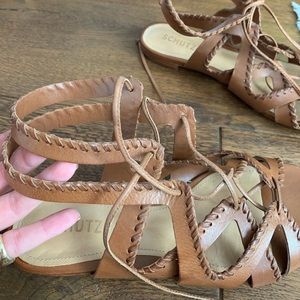 Schutz brown leather Roman sandals size 8.5